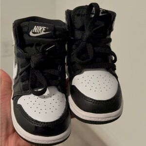 Nike Kids Black and White High-Top Sneakers